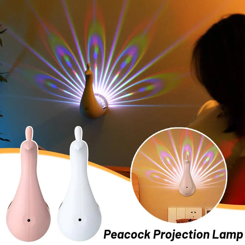 Peacock Projector Lamp – Remote Control Night Light