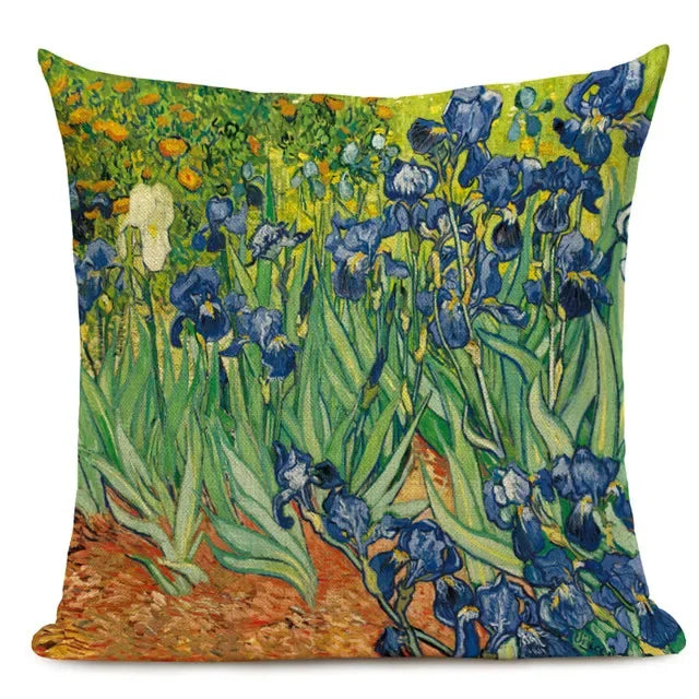 Van Gogh Oil Painting Art Decorative Cushion Cover - 45x45CM Throw Pillow Case for Home Decor