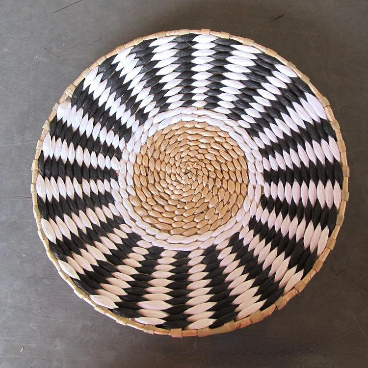 Creative Rattan and Grass Weaving Straw Bowl Wall Decoration