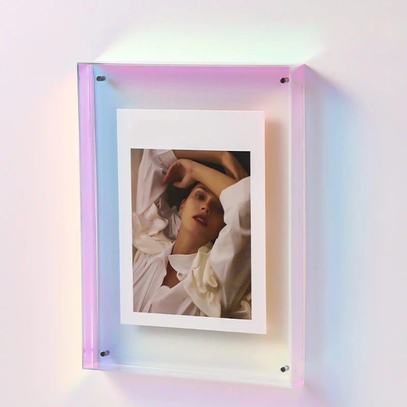 Ins Style Acrylic Photo Frame – Modern Colorful Transparent Design