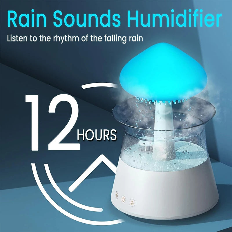 Zen Rain Cloud Air Humidifier with Mood Lighting & Aroma Diffuser