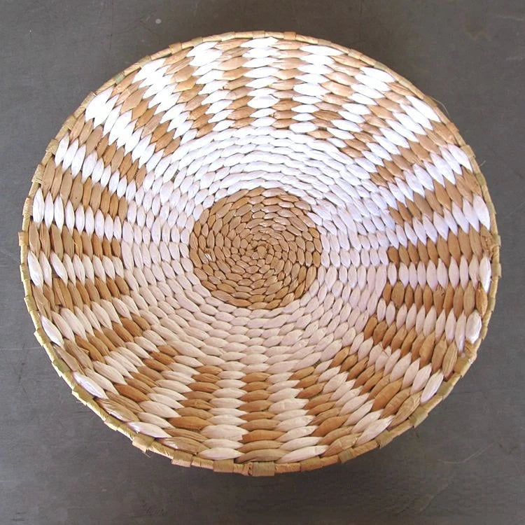 Creative Rattan and Grass Weaving Straw Bowl Wall Decoration