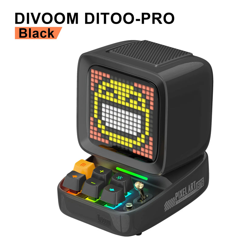 Divoom Ditoo-Pro Retro Pixel Art Bluetooth Speaker with DIY LED Display – Alarm Clock & Home Light