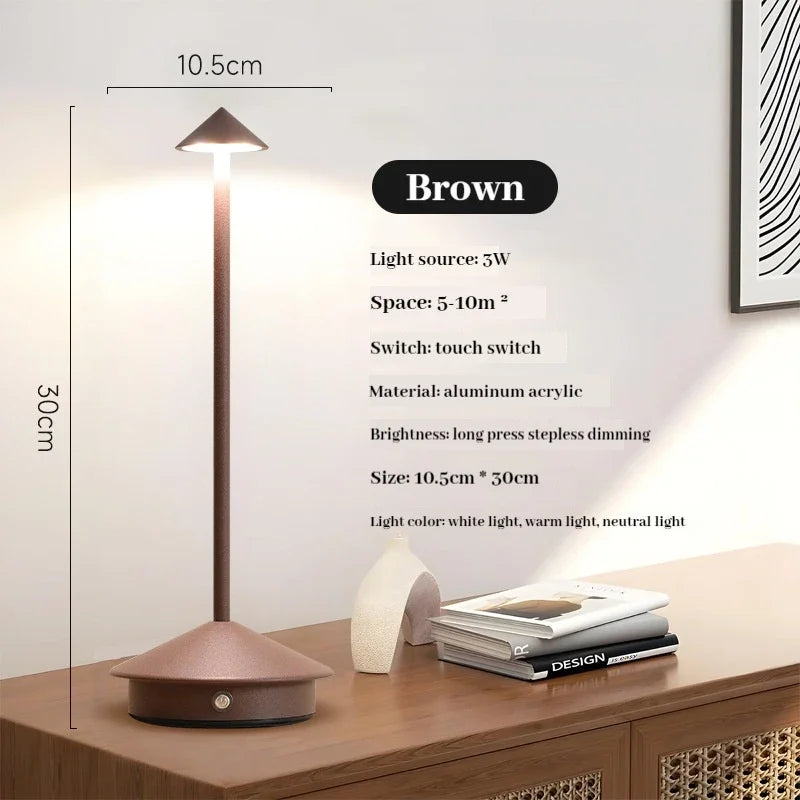 Type-C Rechargeable Table Lamp - Modern Touch LED Pina Table Lamp