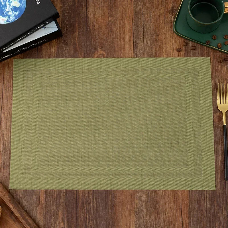 PVC Woven Placemats - Durable & Heat Resistant Dining Table Placemats