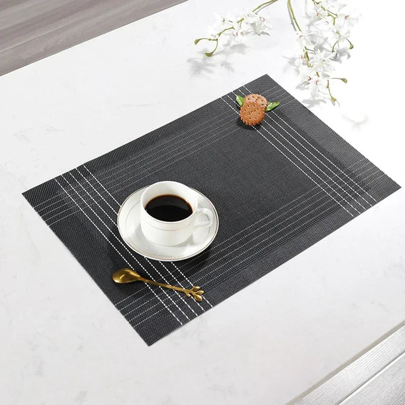 PVC Woven Placemats - Durable & Heat Resistant Dining Table Placemats