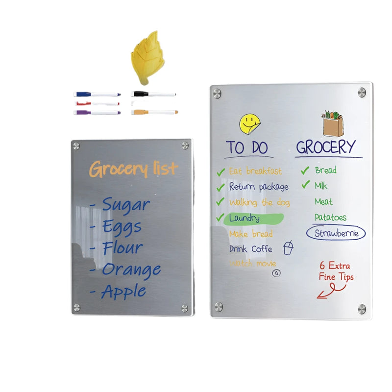 Clear Acrylic Magnetic Calendar Fridge Calendar Message Board Weekly Calendar Reusable Magnetic