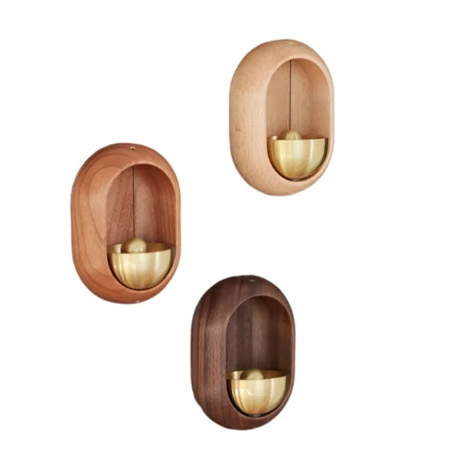 Japanese Wooden Wind Chimes Wireless Doorbell for Home Entrance – Decorative Wind Bell