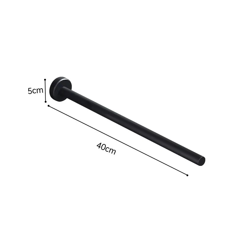 Stainless Steel Bathroom Towel Rack – Black Double Towel Bar Holder