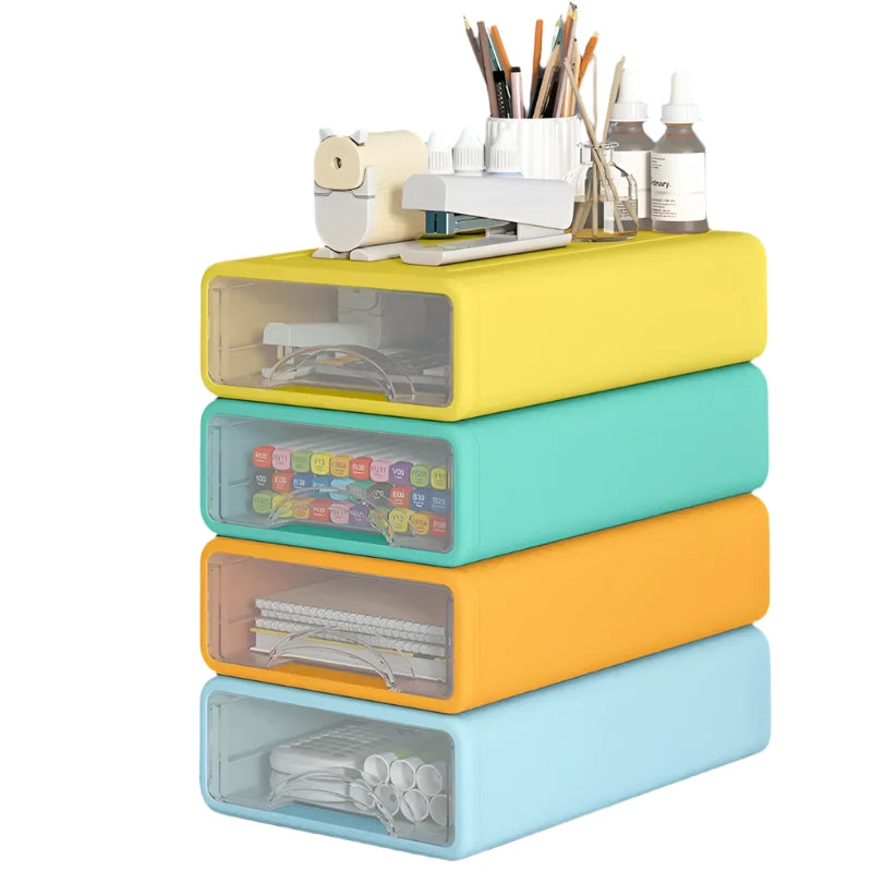 Storage Drawers Desk Organizer Document Sundries Holder Cosmetic Storage Box Cabinet Home Stackable