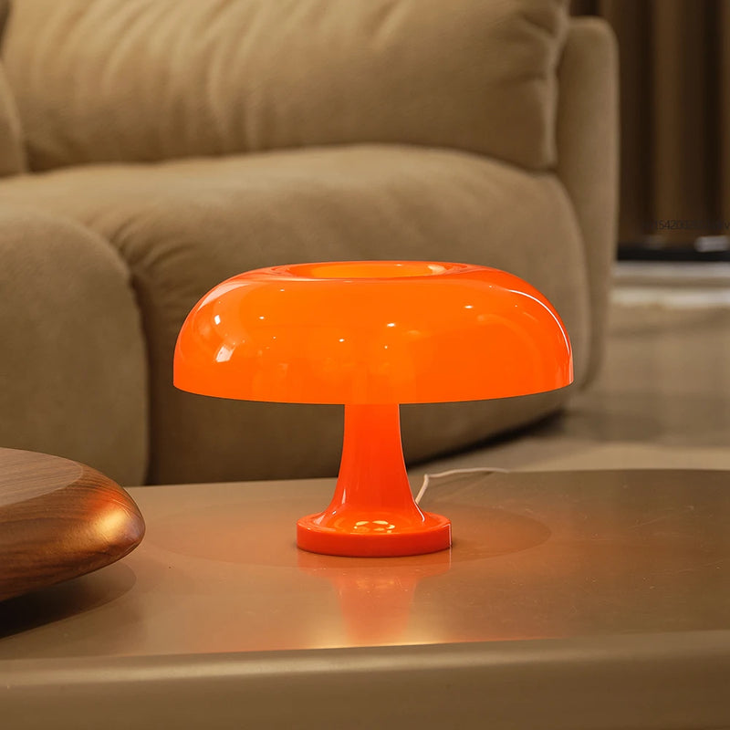 Classic Mushroom Table Lamp Modern Bauhaus Art Table Lamp Bedroom Lamp Orange Decorative Table Lamp