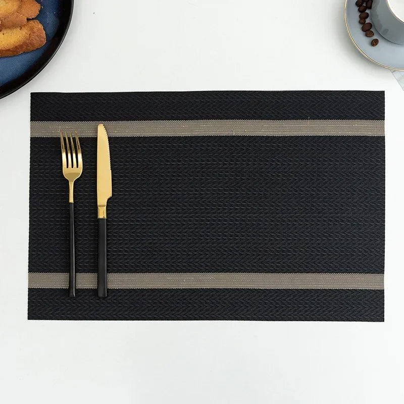 PVC Woven Placemats - Durable & Heat Resistant Dining Table Placemats