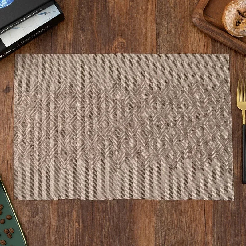 PVC Woven Placemats - Durable & Heat Resistant Dining Table Placemats