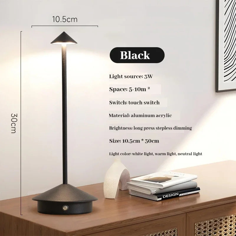 Type-C Rechargeable Table Lamp - Modern Touch LED Pina Table Lamp