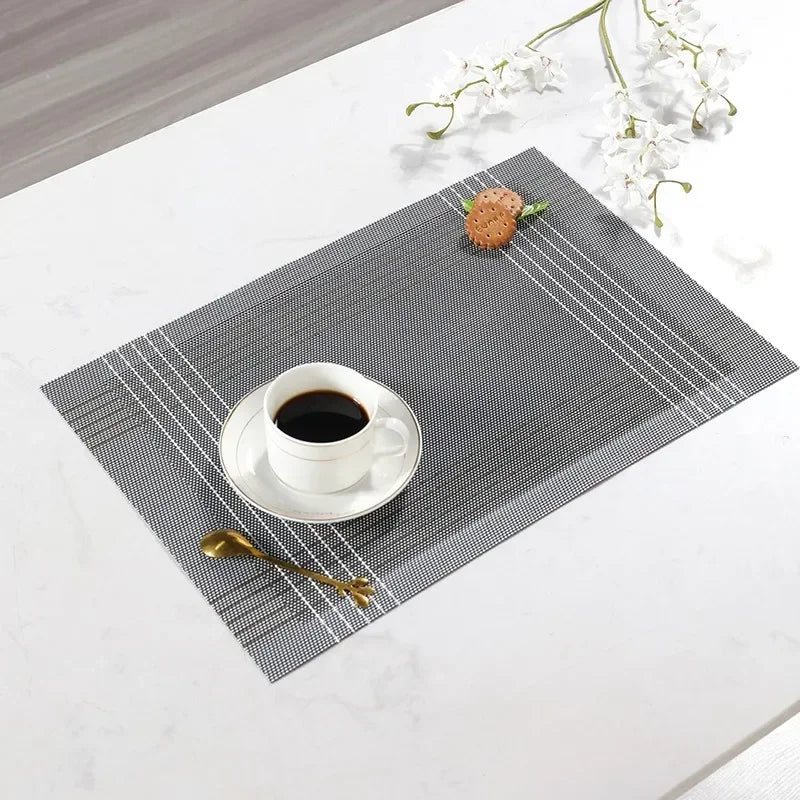 PVC Woven Placemats - Durable & Heat Resistant Dining Table Placemats