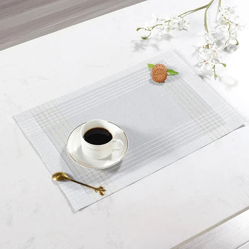 PVC Woven Placemats - Durable & Heat Resistant Dining Table Placemats