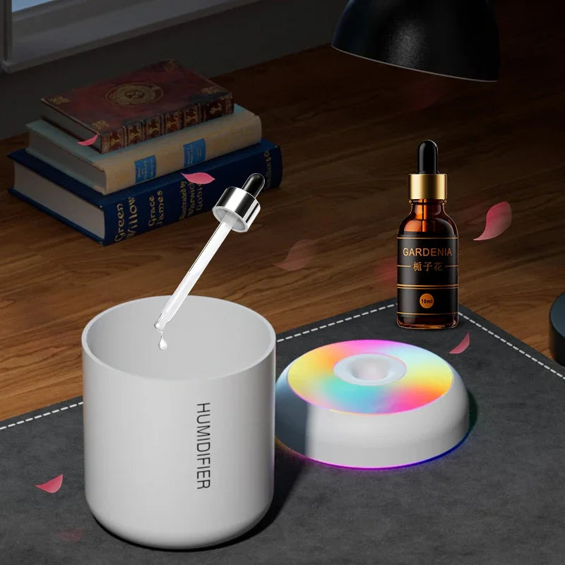 180ml Mini Air Humidifier USB Electric Aromatherapy Diffuser Essential Oil Purifier Mist Maker Light