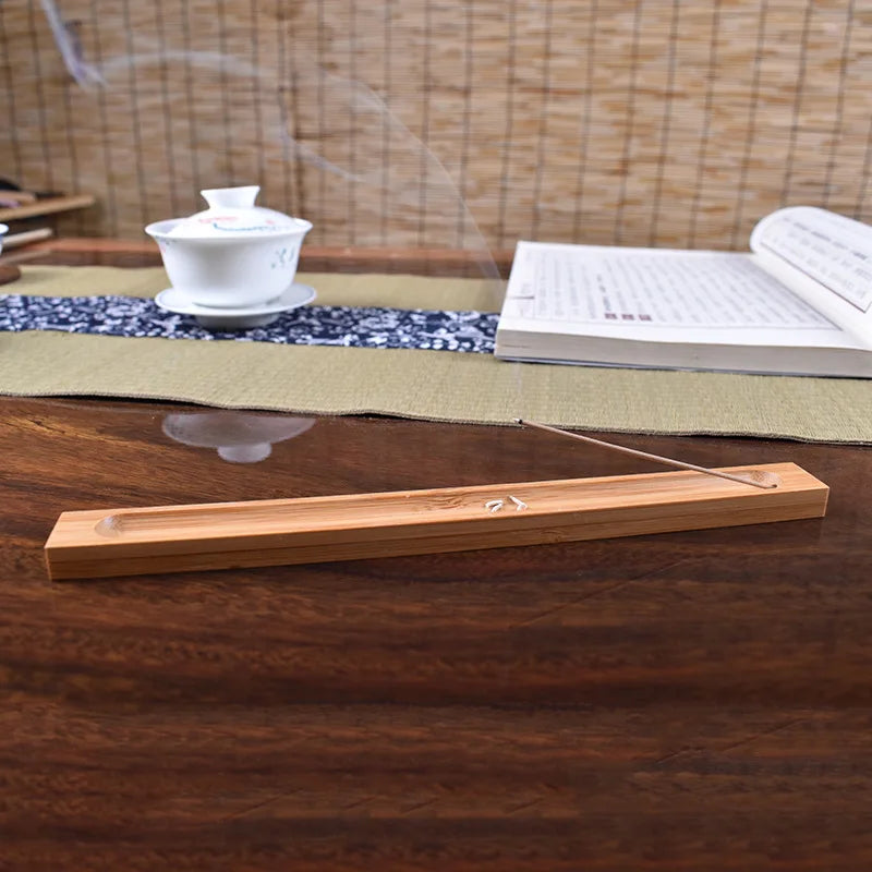 Wood Incense Stick Holder Sandalwood Coil Base Wooden Line Incense Burner Holder Home Decoration