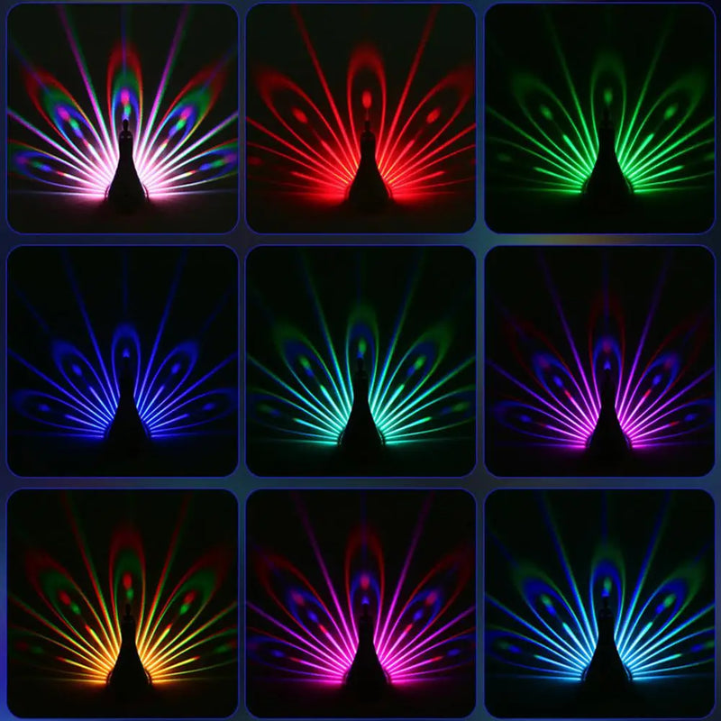 Peacock Projector Lamp – Remote Control Night Light