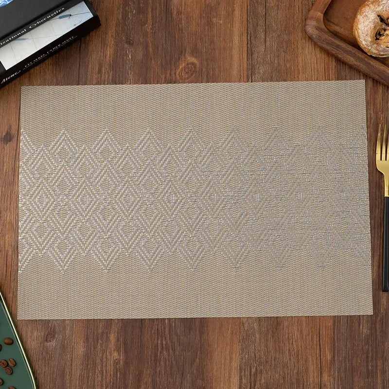 PVC Woven Placemats - Durable & Heat Resistant Dining Table Placemats