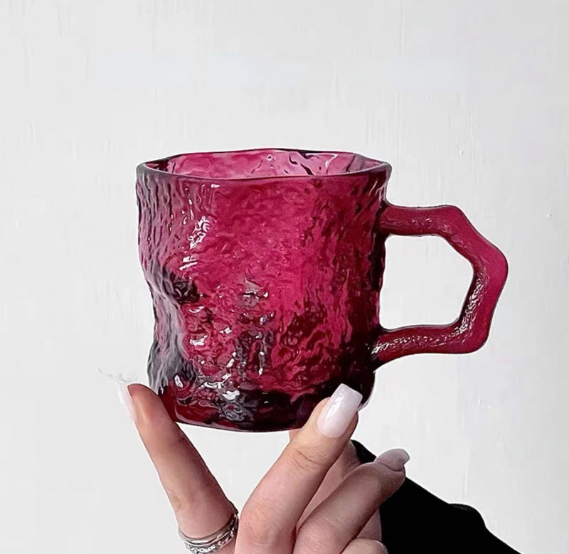 200ML Rose with Glacier Glass Water Mug