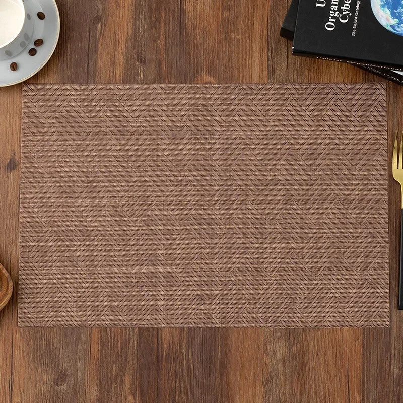 PVC Woven Placemats - Durable & Heat Resistant Dining Table Placemats