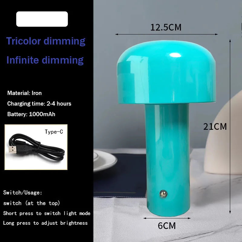 Mushroom LED Portable Desk Lamp – Modern Mushroom Shape Table Light