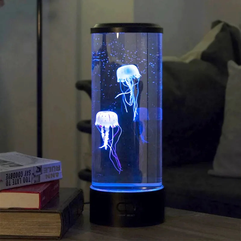 Jellyfish Lava Lamp - LED Ocean Night Light for Home & Bedroom