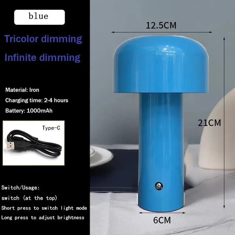 Mushroom LED Portable Desk Lamp – Modern Mushroom Shape Table Light