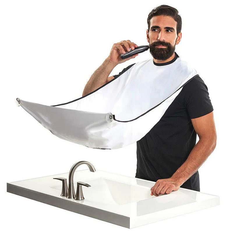 Male Shaving Apron Beard Catcher Cape Care Bib Face Shaved Hair Adult Shaver Cleaning Hairdresser