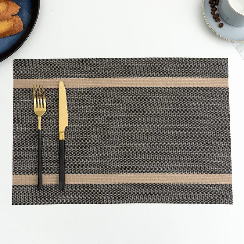 PVC Woven Placemats - Durable & Heat Resistant Dining Table Placemats