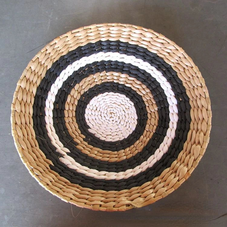 Creative Rattan and Grass Weaving Straw Bowl Wall Decoration