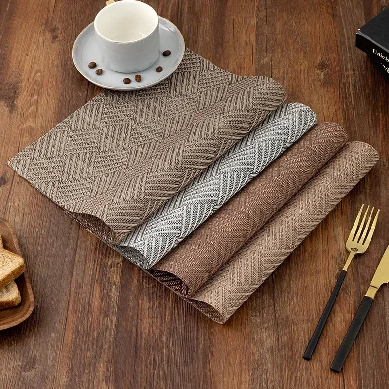 PVC Woven Placemats - Durable & Heat Resistant Dining Table Placemats