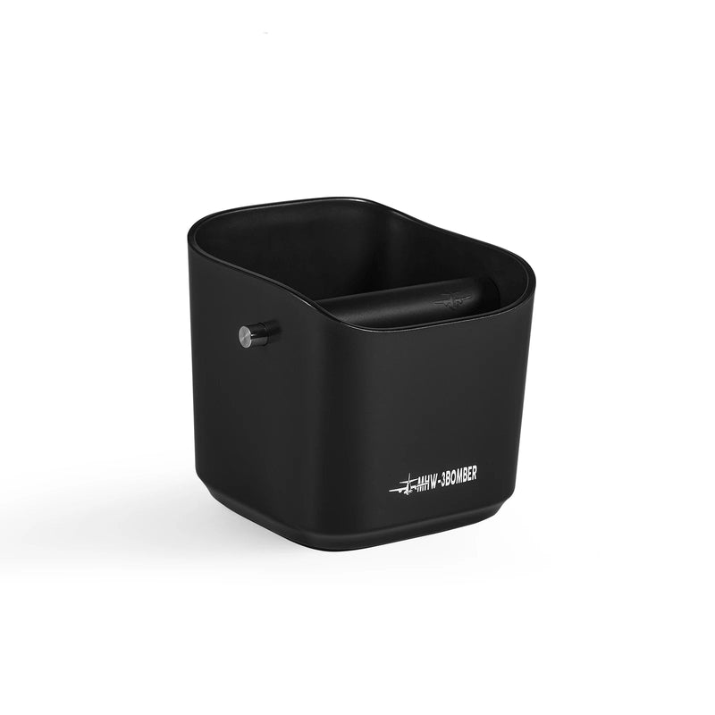 MHW-3BOMBER: Square Coffee Grounds Knock Box – Removable Bar & Non-Slip Base