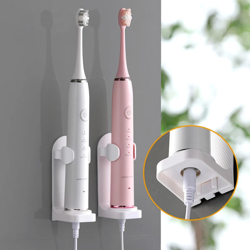 Adjustable Toothbrush Holder Electric Toothbrush Base Silicone Non-slip Wall Mount