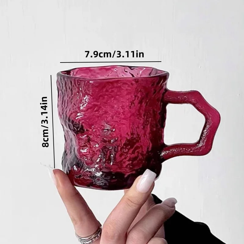 200ML Rose with Glacier Glass Water Mug