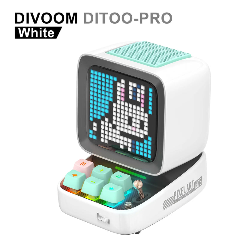 Divoom Ditoo-Pro Retro Pixel Art Bluetooth Speaker with DIY LED Display – Alarm Clock & Home Light