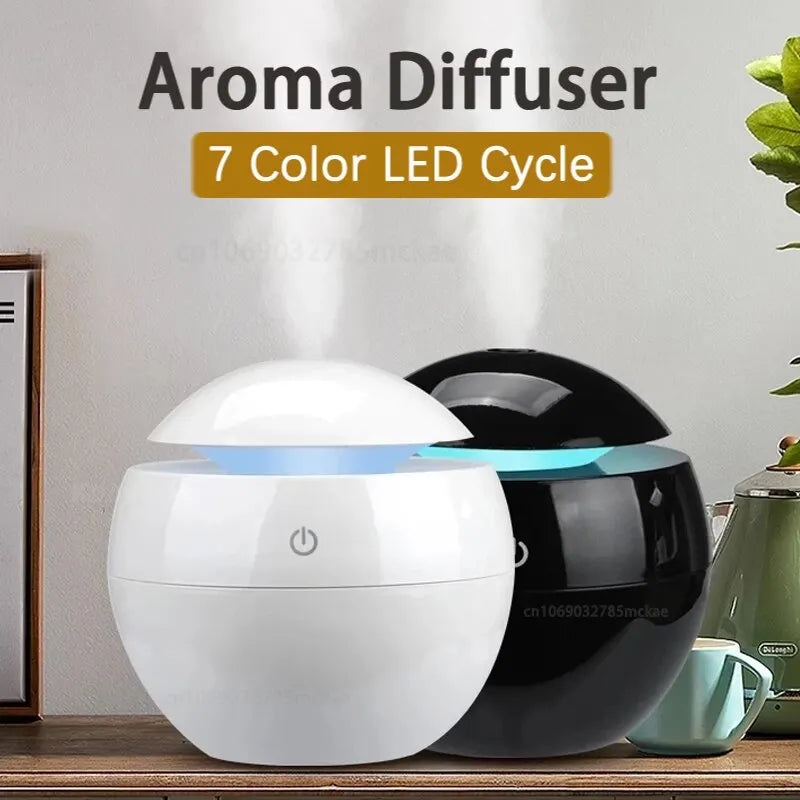 Mini Humidifier USB Aromatherapy Machine Air Purifier Indoor Hydration Colorful Atmosphere Light