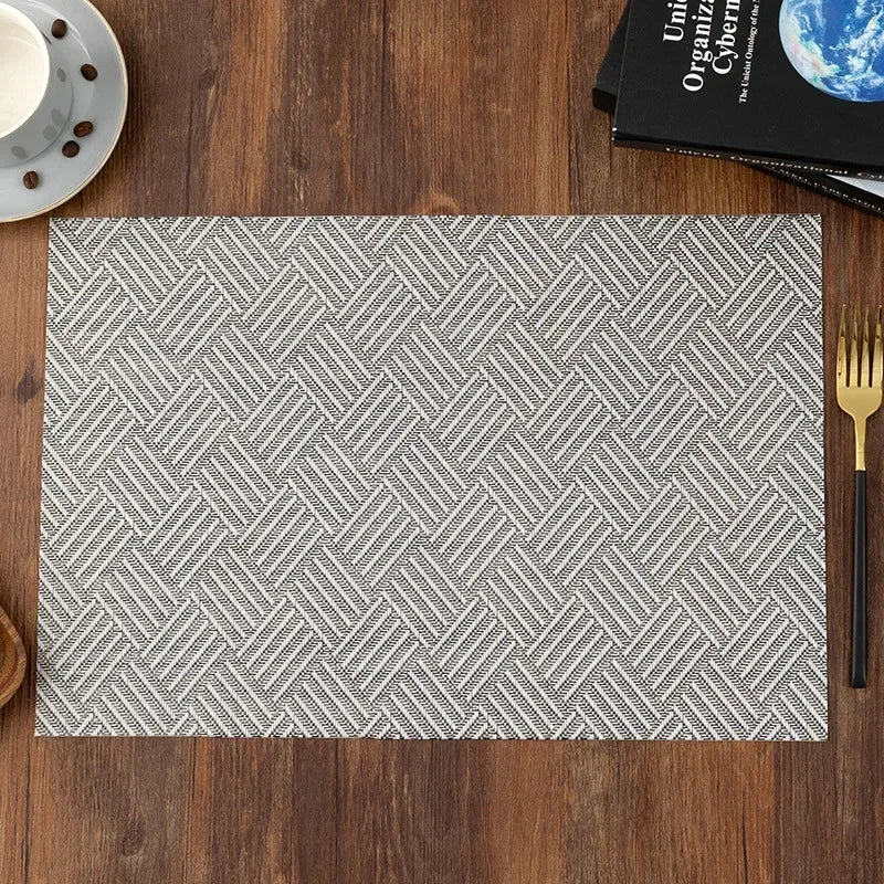 PVC Woven Placemats - Durable & Heat Resistant Dining Table Placemats