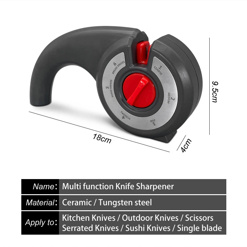 TAIDEA 6-in-1 Professional Knife and Scissors Sharpener