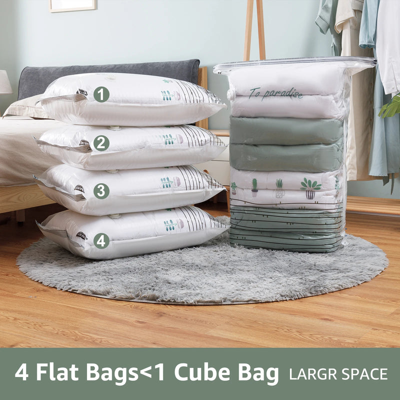 TAILI Cubic Vacuum Storage Bags for Clothes and Blankets