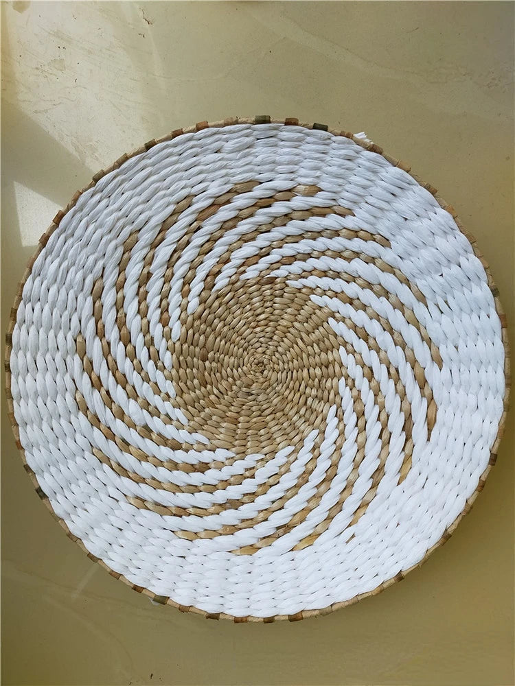 Creative Rattan and Grass Weaving Straw Bowl Wall Decoration