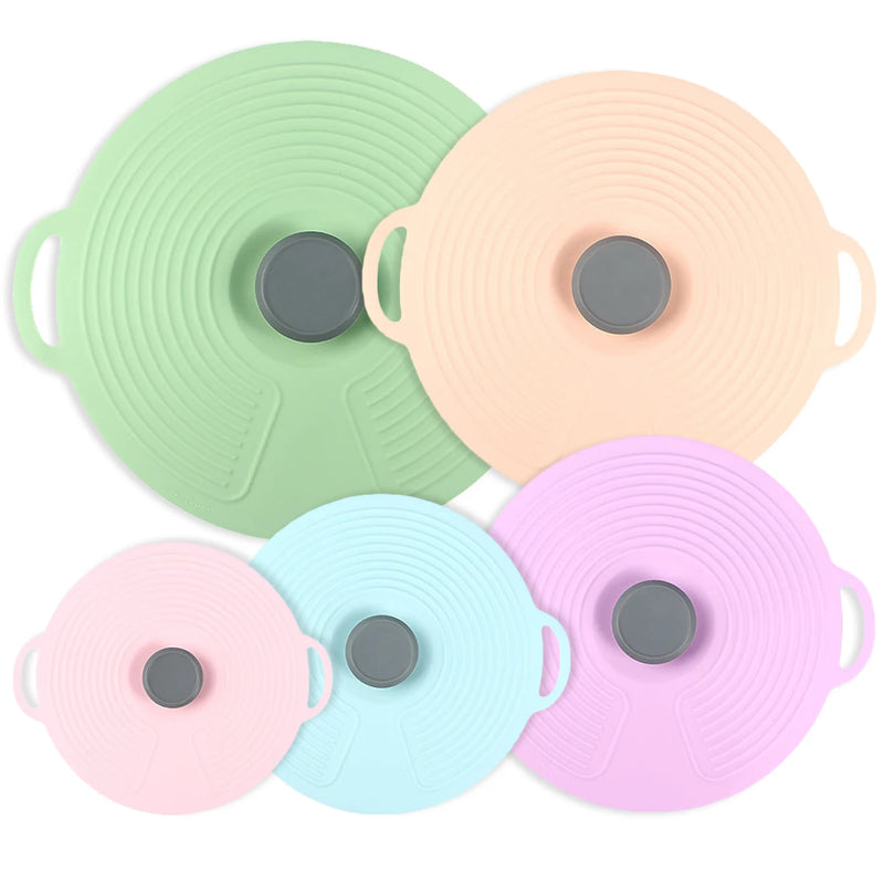 Silicone Lids for Bowl, Reusable Sealed Suction Lids Fits Cups, Bowls, Plates, Pots, Food Storage