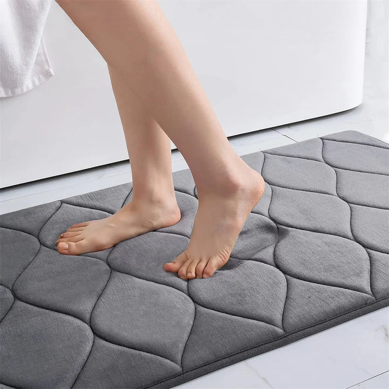 Olanly Silicone Bath Mat Non-Slip Shower Bathroom Mat