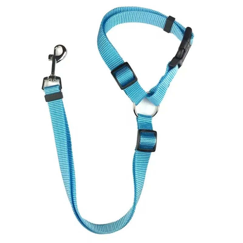 Adjustable Pet Car Seat Belt – 2-in-1 Safety Harness and Leash for Dogs and Cats