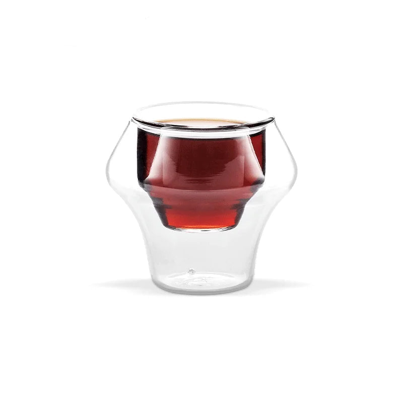 MHW-3BOMBER Double Wall Glass Espresso Cups – Anti-scald Reusable Coffee, Tea, and Wine Cups