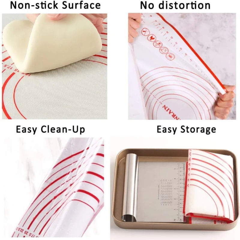 Non-Stick Silicone Kneading Mat – Multi-Purpose Baking Sheet and Oven Liner