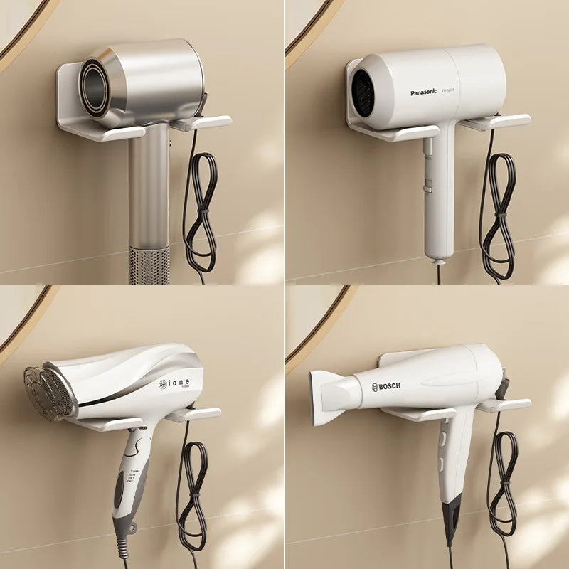 Wall-Mounted Hair Dryer Holder 